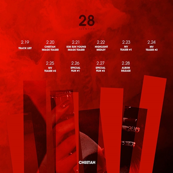 오는 28일 복귀하는 래퍼 치타, 정규 1집 ‘28 IDENTITY’ 프로모션 타임테이블 공개