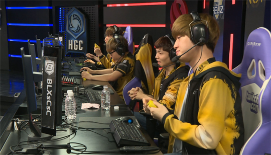 글럭을 상대로 완승을 거둔 발리스틱스.(사진=HGC KR 중계 캡처)