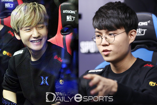 '피넛' 한왕호(왼쪽)과 '커즈' 문우찬.