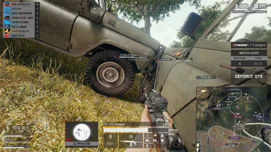 1인칭은 3인칭에서의 교전 양상과 크게 달라진다.(사진=스타시리즈 아이리그 중계 캡처)