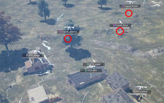 총 25명이 생존해있을 때 리퀴드의 진영. 뿔뿔이 흩어져 정보를 모으고 있다.(사진=스타시리즈 아이리그 중계 캡처)