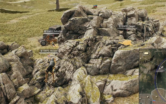 시야 문제로 인해 3인칭처럼 팀원 바로 옆에 붙어있기는 힘들다.(사진=스타시리즈 아이리그 중계 캡처)