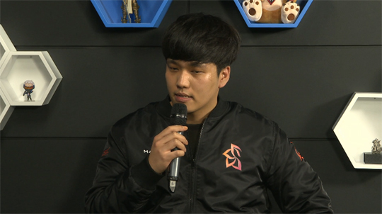 블라썸 '모던' 장진학.(사진=HGC KR 중계 캡처)