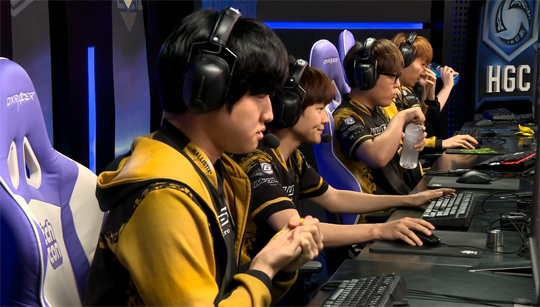 블라썸을 제압한 발리스틱스.(사진=HGC 중계 캡처)