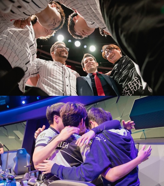 북미 LCS 결승에서 맞대결을 펼치는 100 씨브즈(위)와 리퀴드(사진=라이엇게임즈 제공).