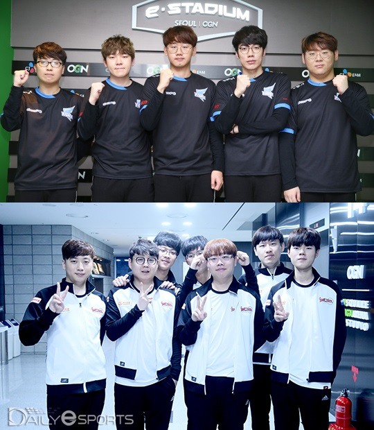 아프리카 프릭스(위)와 kt 롤스터.