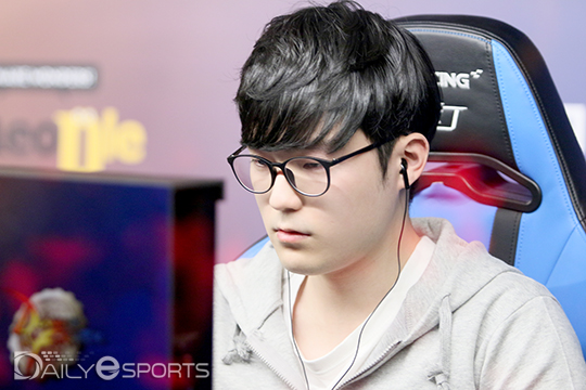 김현도를 제압하고 8강에 진출한 김태환.