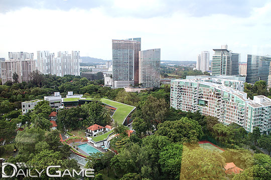 가레나 휴게실에서 내다본 풍경. 멋진 전망을 자랑한다.