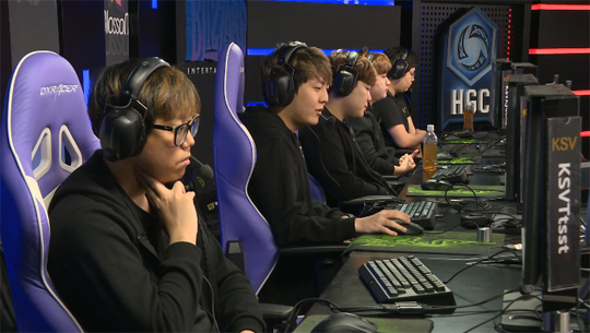 24세트 연승 기록을 세운 KSV 블랙.(사진=HGC 중계 캡처)