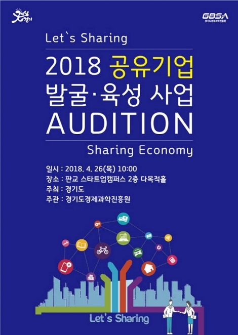 '2018 공유기업 발굴 육성사업 오디션' 안내포스터