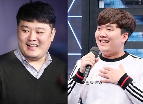 한화생명e스포츠의 강현종 감독(왼쪽)과 원거리 딜러 '상윤' 권상윤이 한화 이글스의 홈경기에 시구-시타자로 나선다.