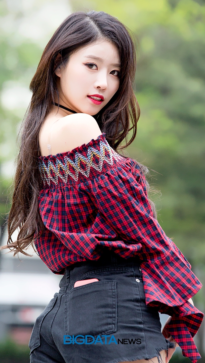러블리즈 이미주, '뮤직뱅크' 출근길 현장