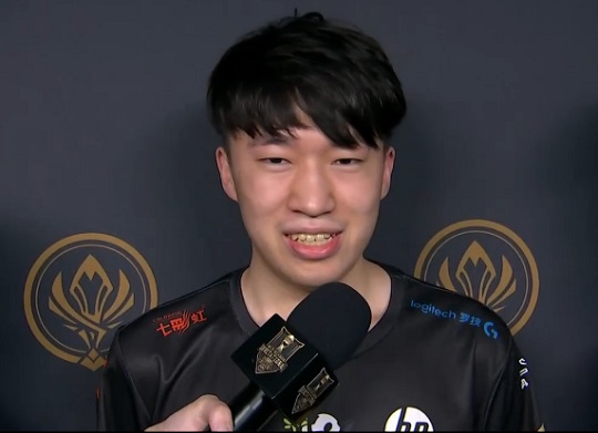 로얄 네버 기브 업의 'Xiaohu' 리유안하오. (사진=MSI 중계 캡처)