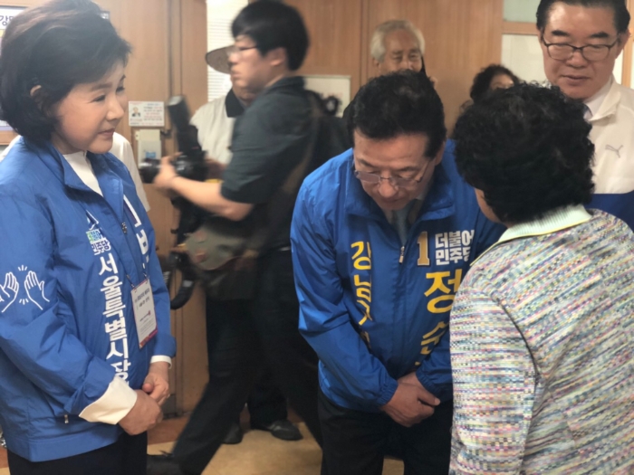 ‘원팀 결성’ 박원순-정순균, 강남구 사회안전망 구축 다짐