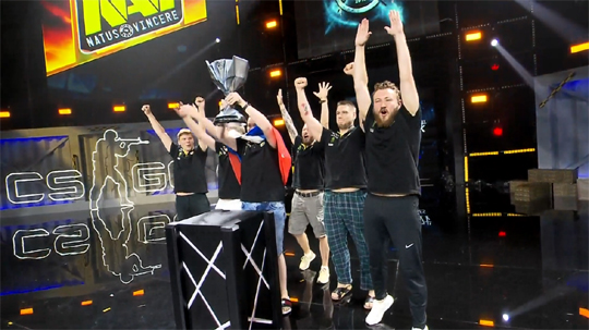 아시아 챔피언십에서 우승한 나투스 빈체레.(사진=CS:GO 아시아 챔피언십 중계 캡처)