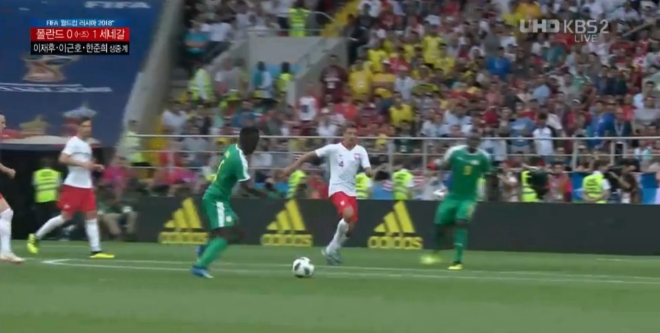 KBS2 'FIFA 월드컵 러시아 2018' 폴란드-세네갈전 방송 화면