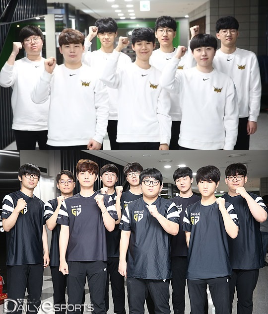 그리핀(위)과 젠지 e스포츠가 4연승으로 공동 1위에 올랐다.