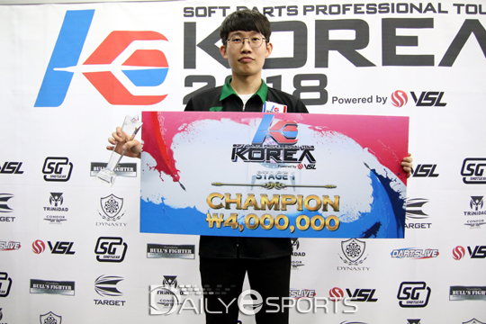 '퍼펙트 스로잉' 조경원, 다트 코리아 2018 첫 스테이지서 챔피언 등극