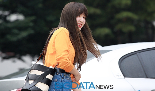 레드벨벳 웬디, KBS 2TV 음악방송 '뮤직뱅크' 리허설 현장