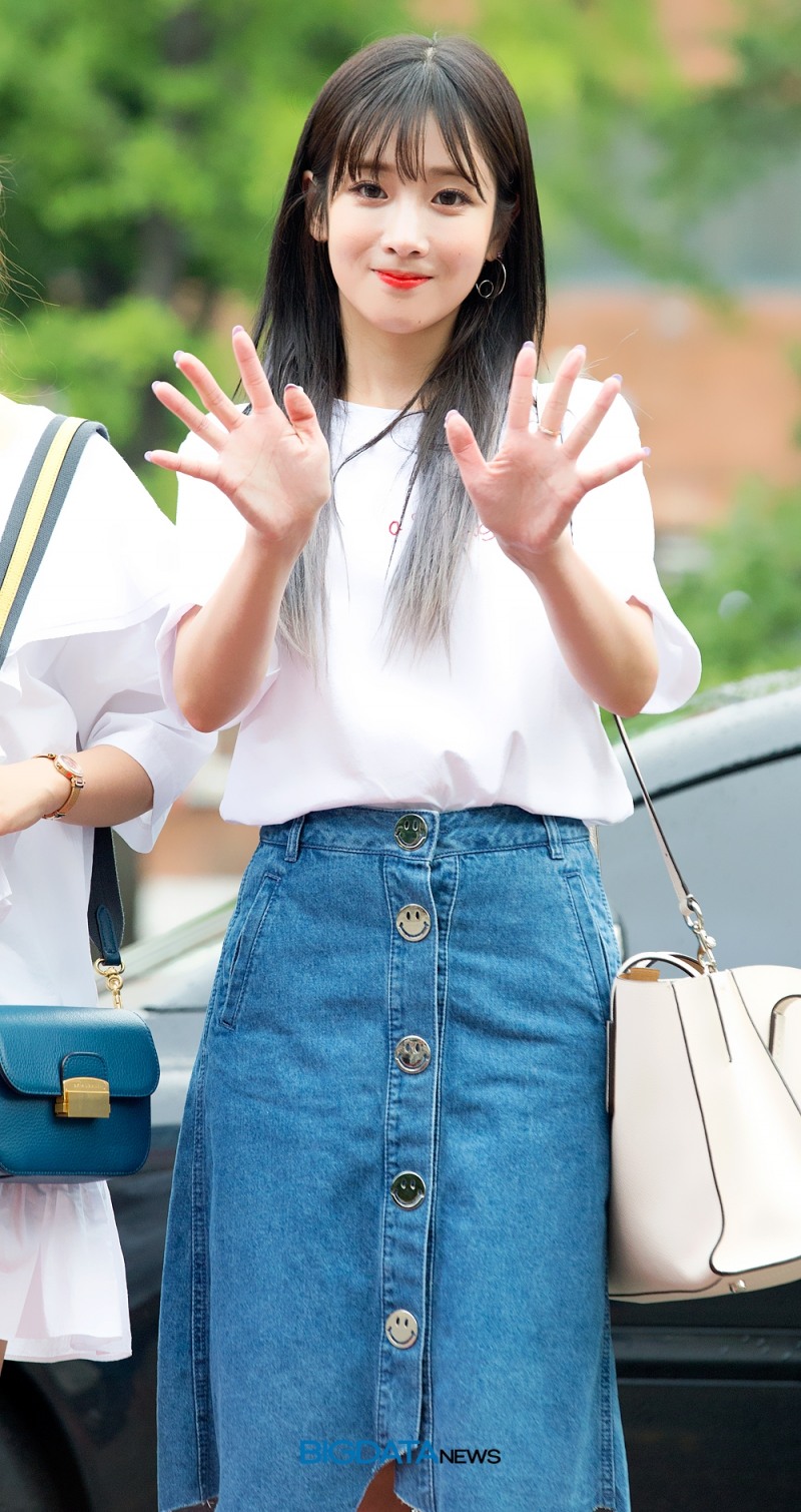 러블리즈 유지애, KBS 2TV 음악방송 '뮤직뱅크' 리허설 현장