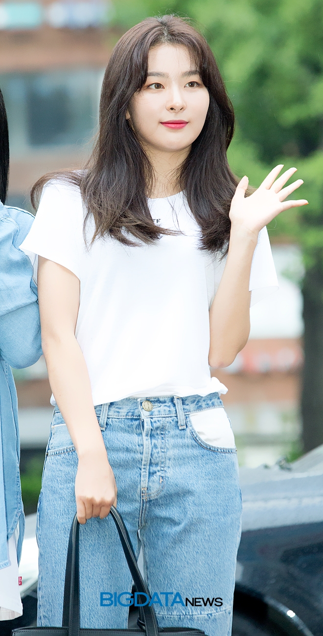 레드벨벳 슬기, KBS 2TV 음악방송 '뮤직뱅크' 리허설 현장
