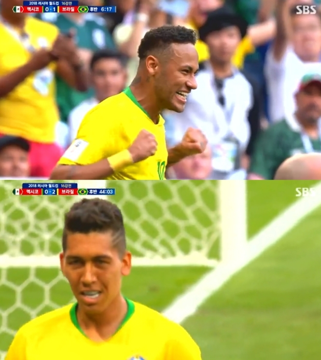 SBS '2018 러시아 월드컵 16강전' 방송 화면