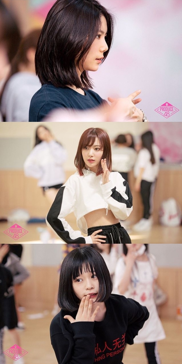 '프로듀스 48' 연습생 이가은-미야와키 사쿠라-무라카와 비비안