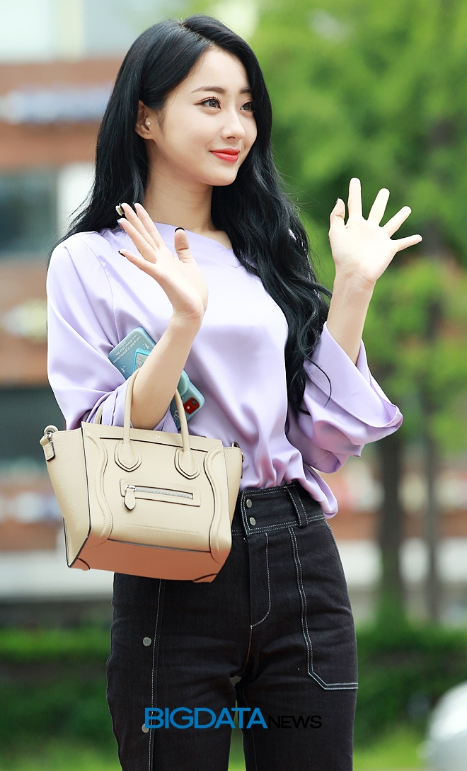 경리, KBS 2TV 음악방송 '뮤직뱅크' 리허설 현장