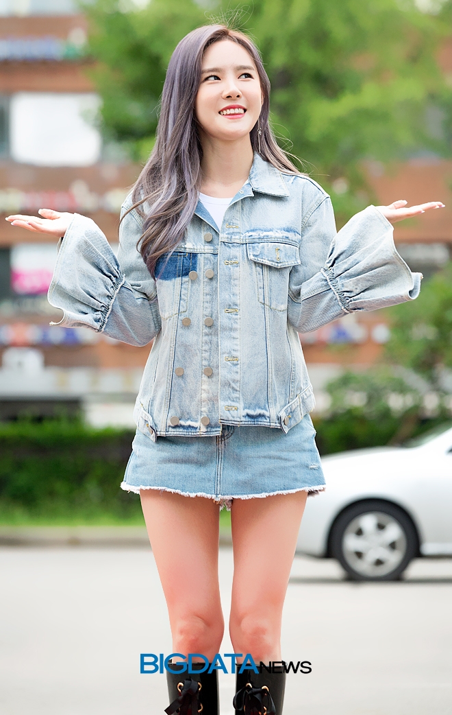 미교, KBS 2TV 음악방송 '뮤직뱅크' 리허설 출근길 현장