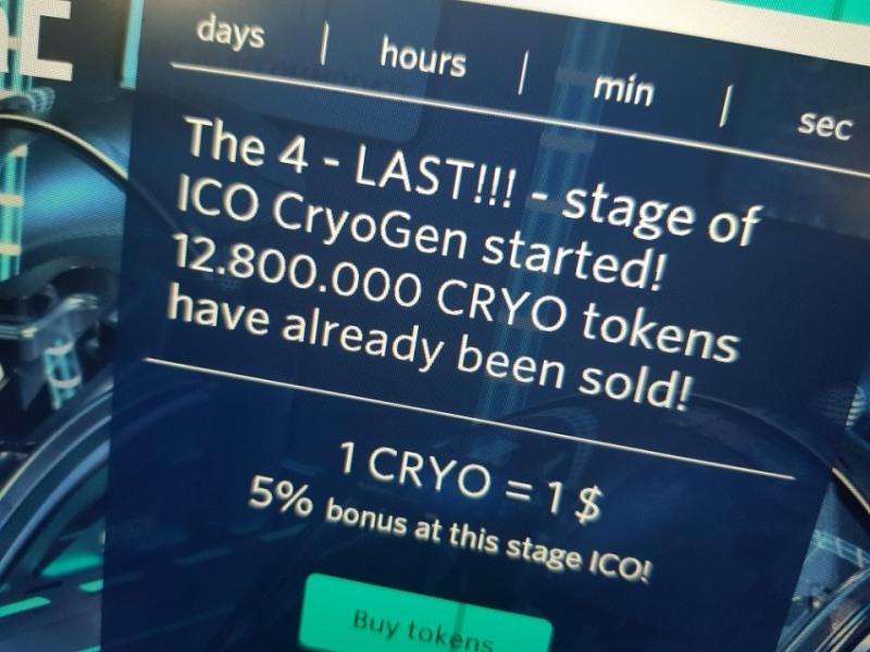 러시아 냉동인간 업체 CRYO토큰 ICO 128억원 달성하고 막내려