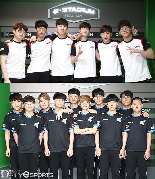 kt 롤스터(위)와 아프리카 프릭스.