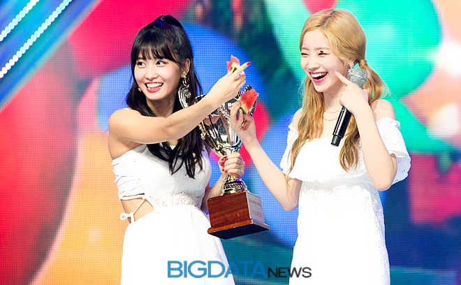 트와이스 모모-다현, MBC MUSIC '쇼 챔피언' 생방송 현장