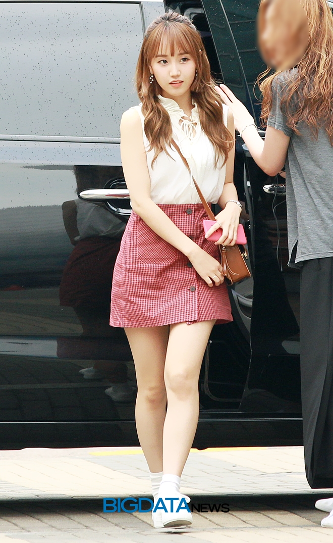 박해윤, '프로듀스48'의 콘셉트 평가 출근길 현장