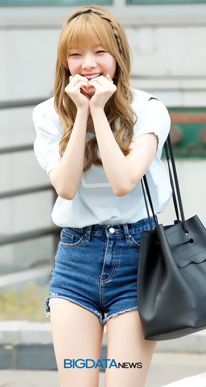 나고은, '프로듀스48'의 콘셉트 평가 출근길 현장