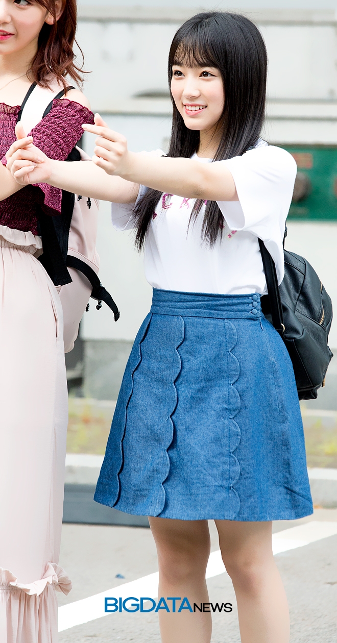 HKT48 야부키 나코, '프로듀스48'의 콘셉트 평가 출근길 현장