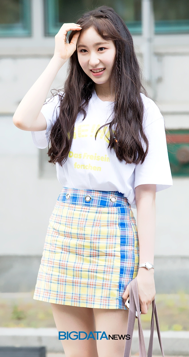 이채연, '프로듀스48'의 콘셉트 평가 출근길 현장