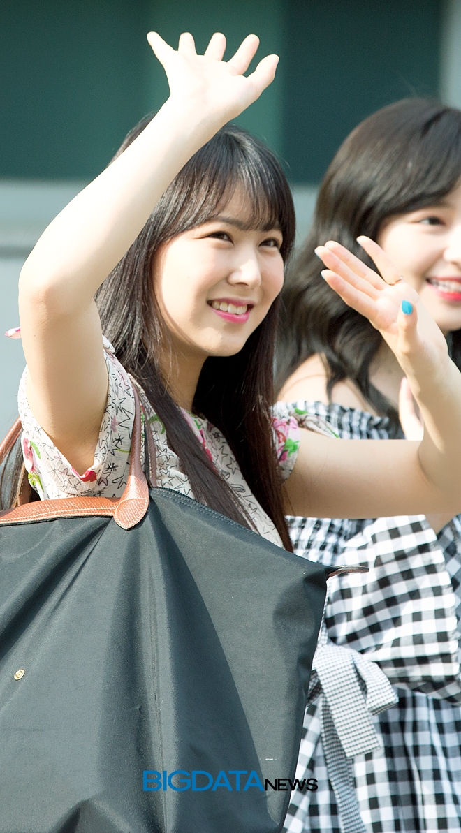 NMB48 시로마 미루, '프로듀스48'의 콘셉트 평가 출근길 현장