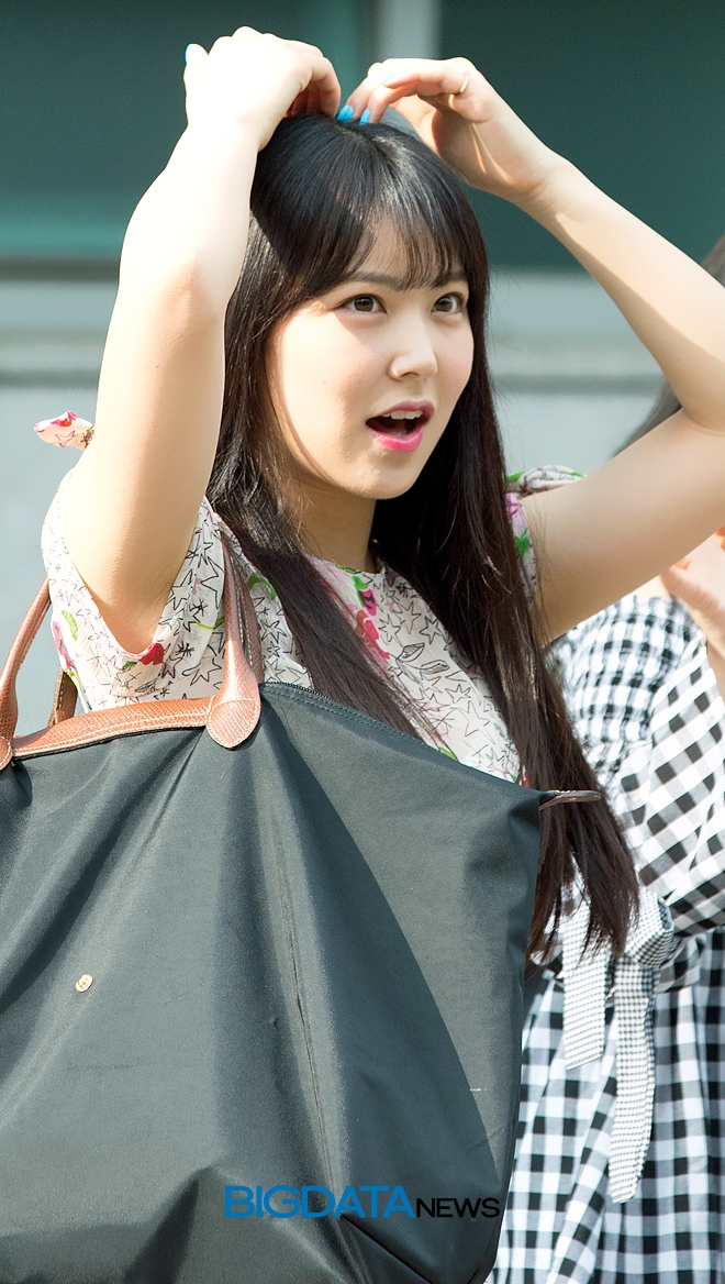 NMB48 시로마 미루, '프로듀스48'의 콘셉트 평가 출근길 현장