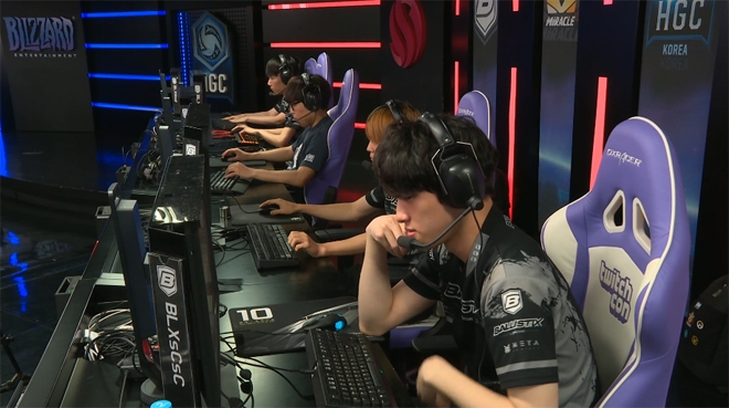 블라썸을 잡고 2위로 도약한 발리스틱스.(사진=HGC 중계 캡처)