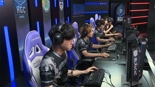 펠리즈를 3대0으로 제압한 발리스틱스.(사진=HGC 중계 캡처)