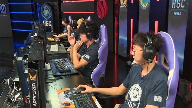 슈퍼노바를 격파한 미라클.(사진=HGC 중계 캡처)