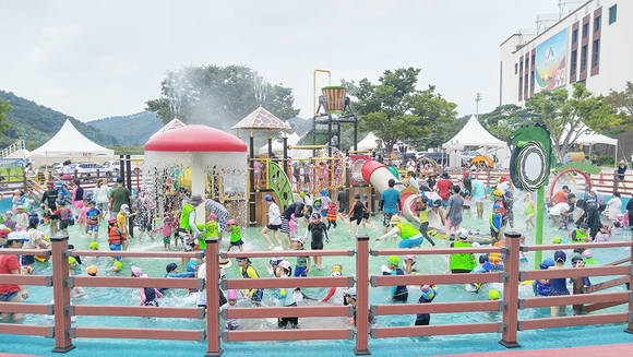 지난해 야외 물놀이장 운영 모습. (사진=서산시청 제공)
