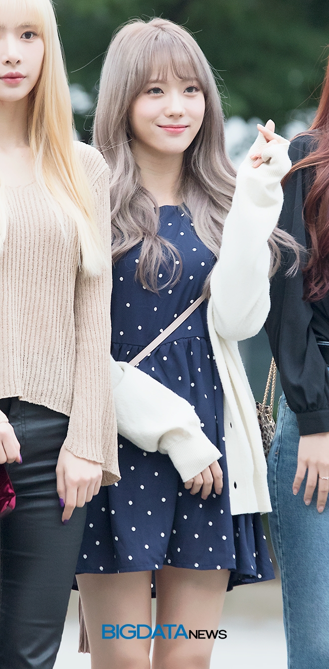 우주소녀 루다, KBS 2TV 음악방송 '뮤직뱅크' 출근길 현장