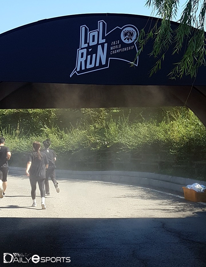 시원하게 흩뿌리는 물안개.