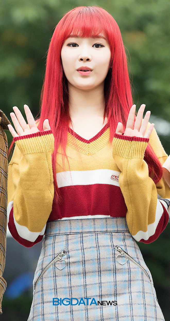 공원소녀 앤, KBS 2TV 음악방송 '뮤직뱅크' 출근길 현장