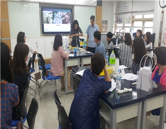 인천 서부 관내 중학교 과학교사를 대상 연수 진행