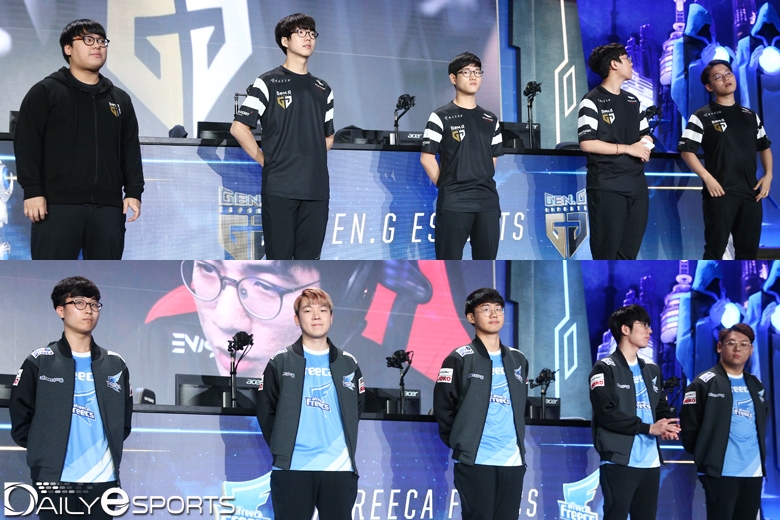 젠지 e스포츠(위)와 아프리카 프릭스가 각 조 1번 시드와 대결을 펼친다.