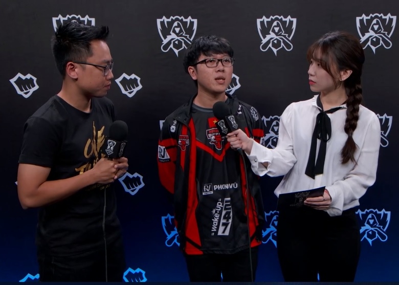 퐁 부 버팔로의 미드 라이너 'Naul' 뷰탕루안(가운데, 사진=네이버 생중계 화면 캡처).