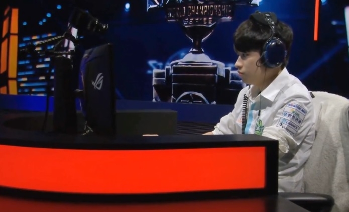 WCS 2018 스타2 종목에 나선 조성주(사진=트위치 생중계 화면 캡처).