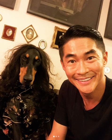 배우 배정남과 반려견(개)